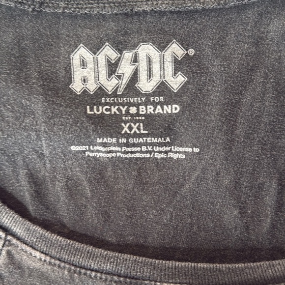Lucky Brand Acdc Long Sleeve Graphic Crew Sz XXL - Picture 10 of 12